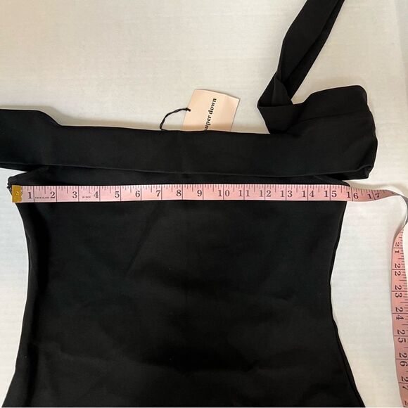 NWT Revolve x Superdown Linda Asymmetric Bodycon Dress in Black | Size M - Picture 8 of 9